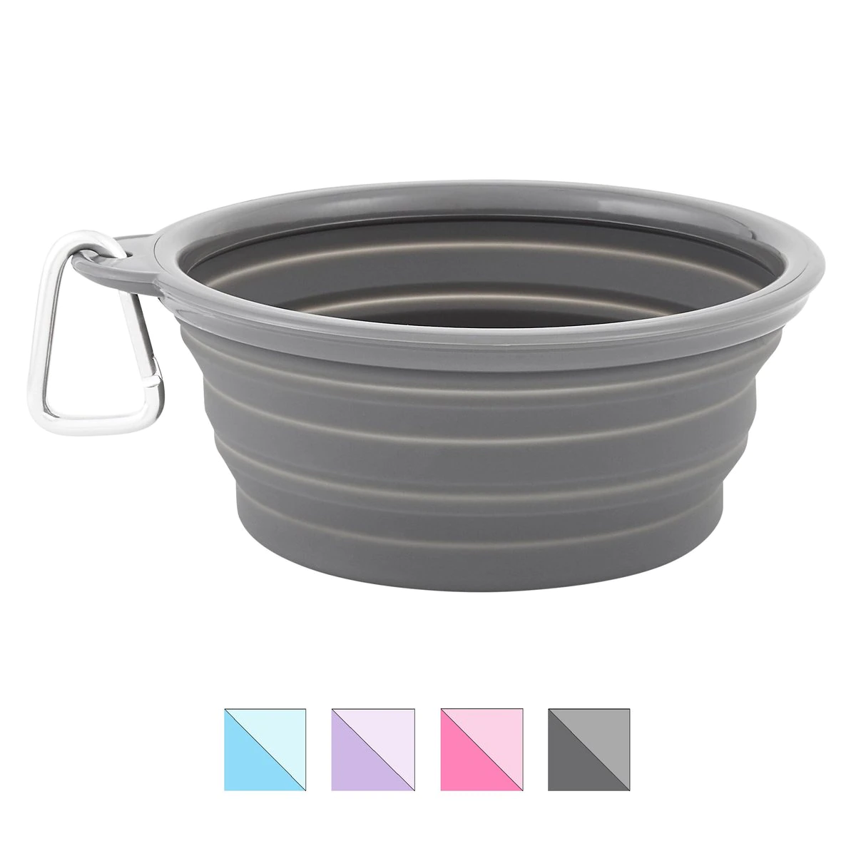 Prima Pets Collapsible Silicone Travel Dog & Cat Bowl with Carabiner
