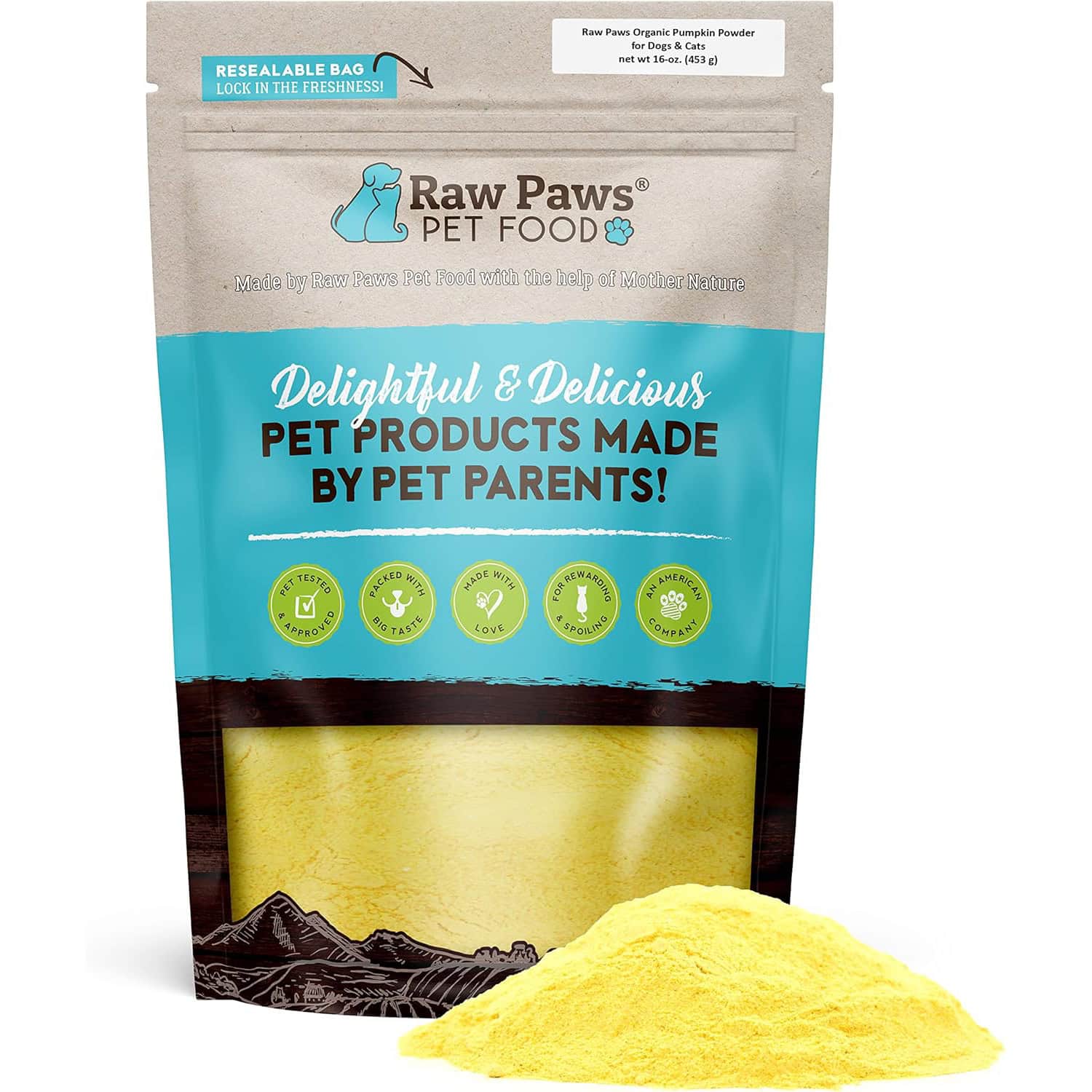 Raw Paws Organic Pumpkin Powder for Dogs and Cats