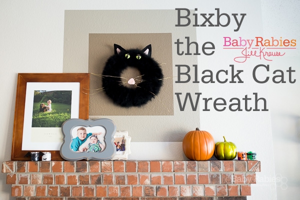 Bixby The Black Cat Halloween Wreath 