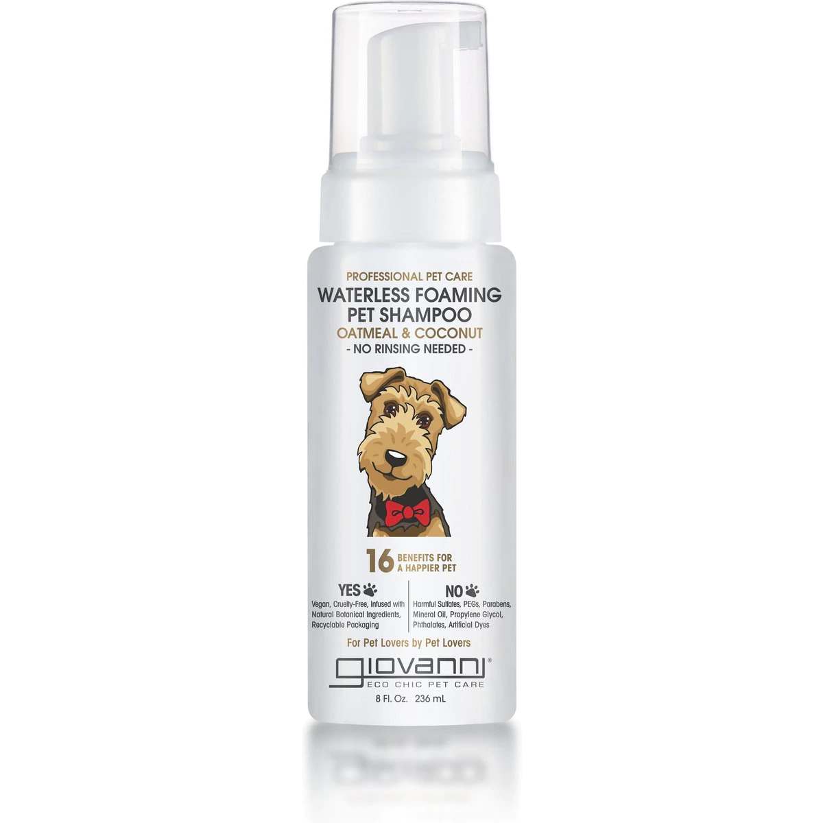 Giovanni Professional Waterless Foaming Oatmeal & Coconut Dog Shampoo