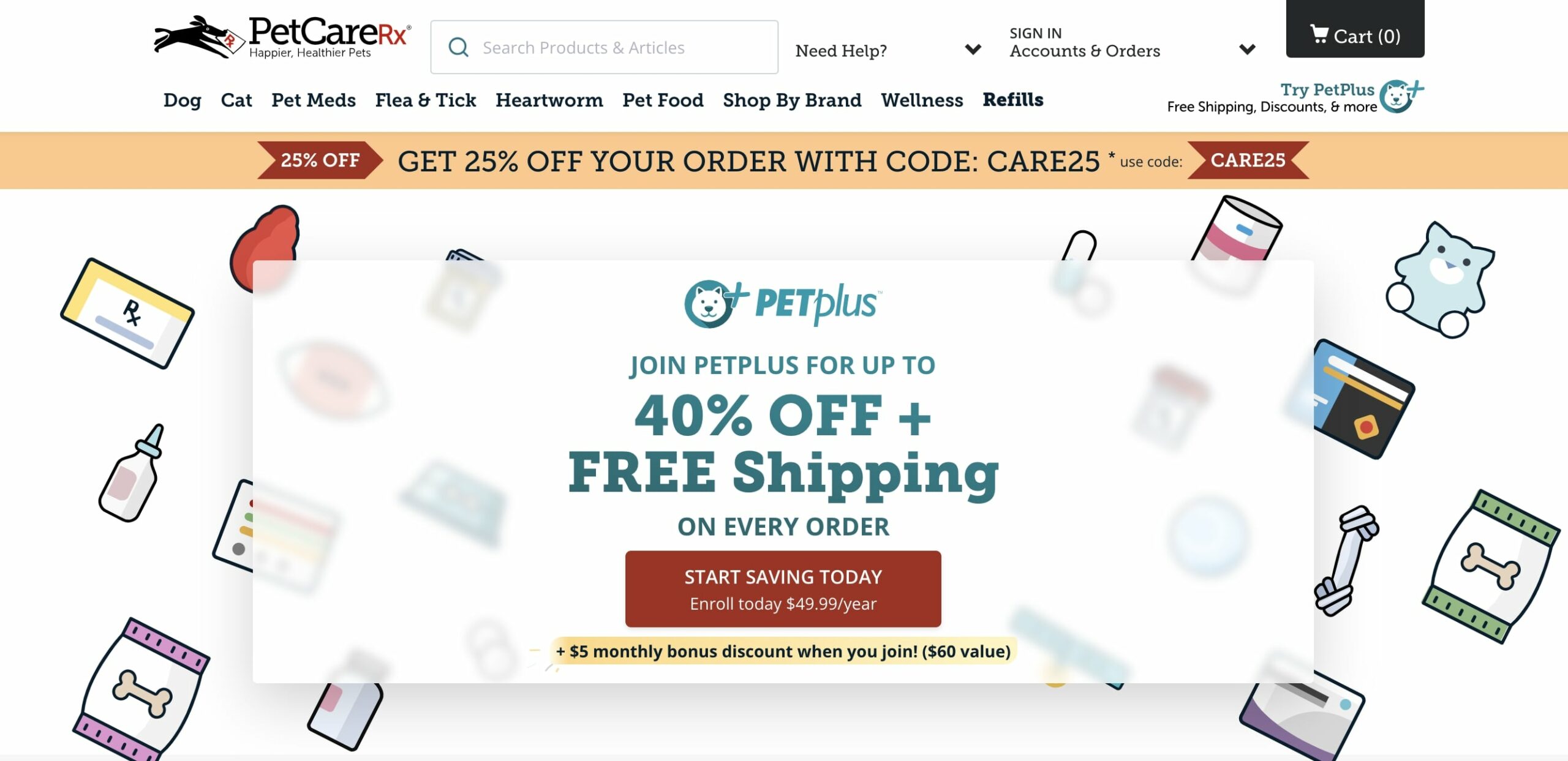 PetCareRX Homepage