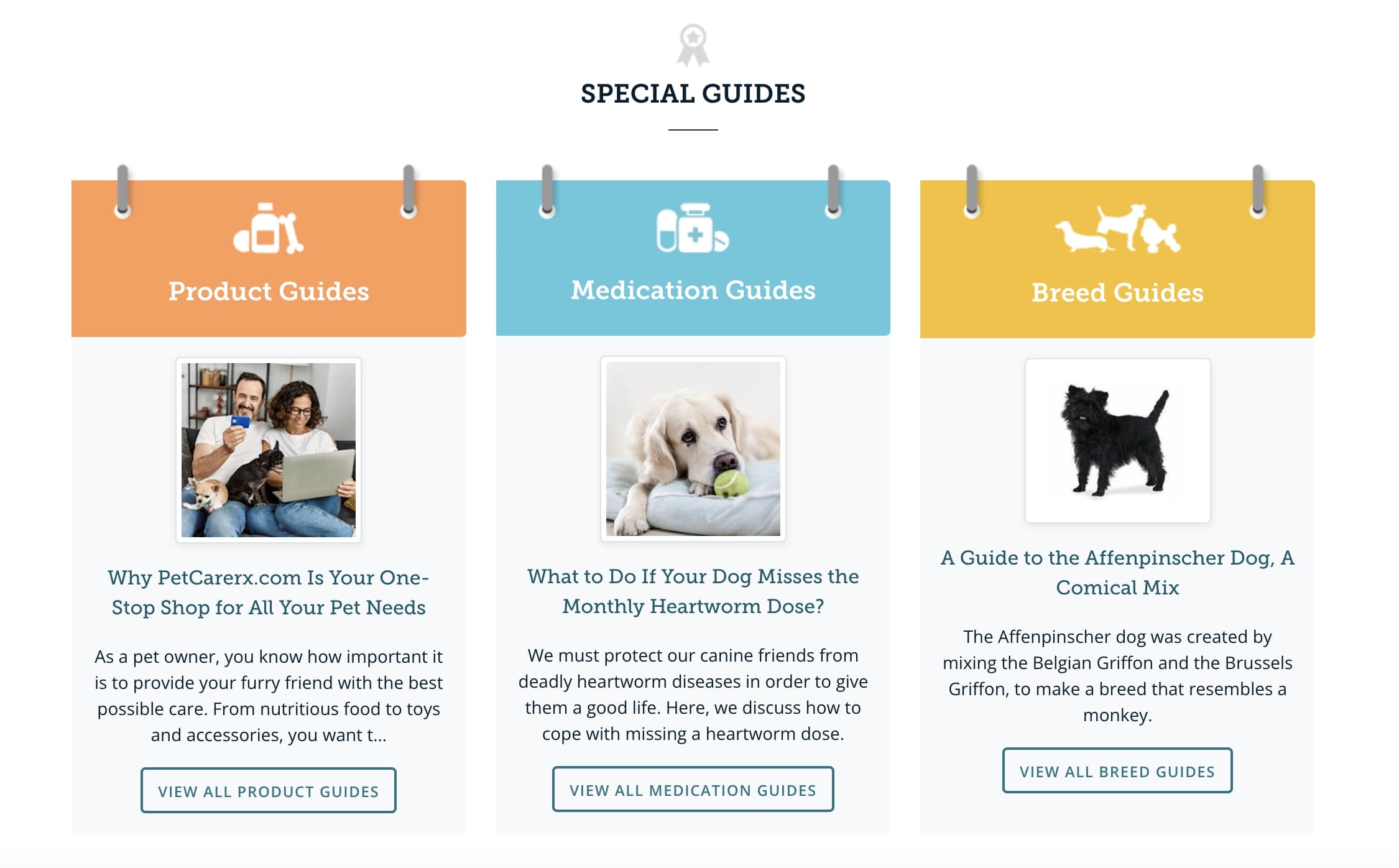 PetCareRX Special guides