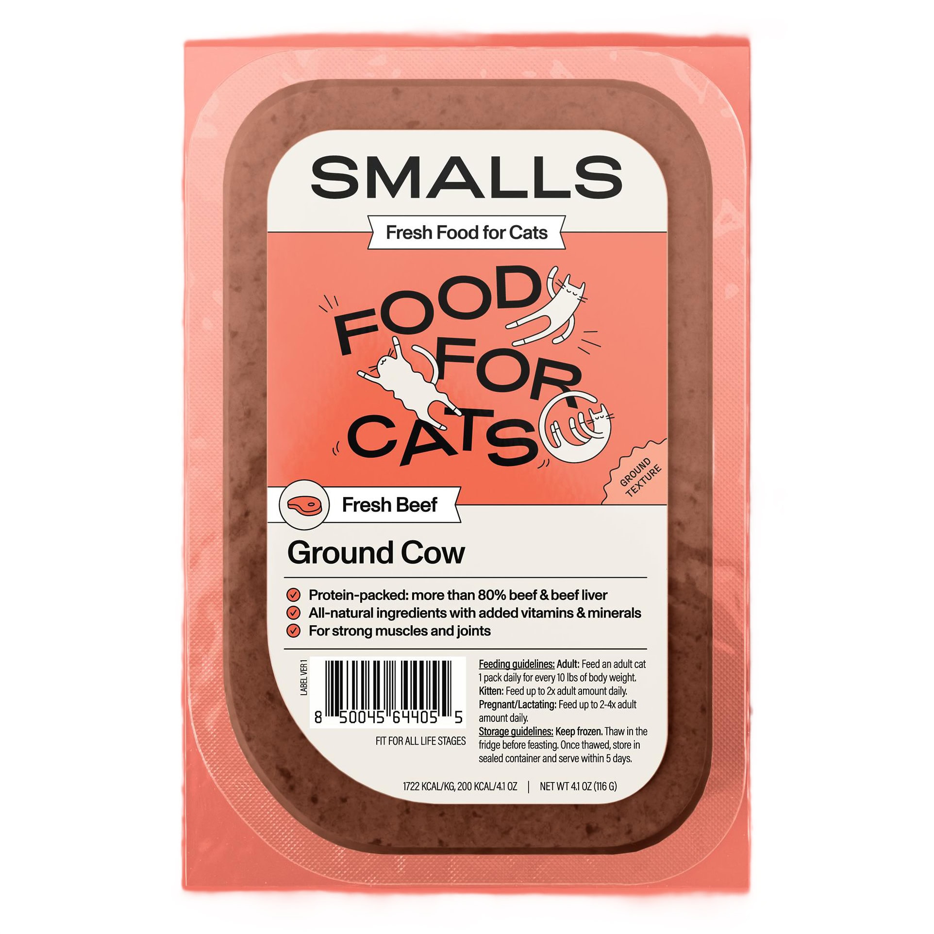 Smalls Fresh Ground Cow Cat Food Subscription