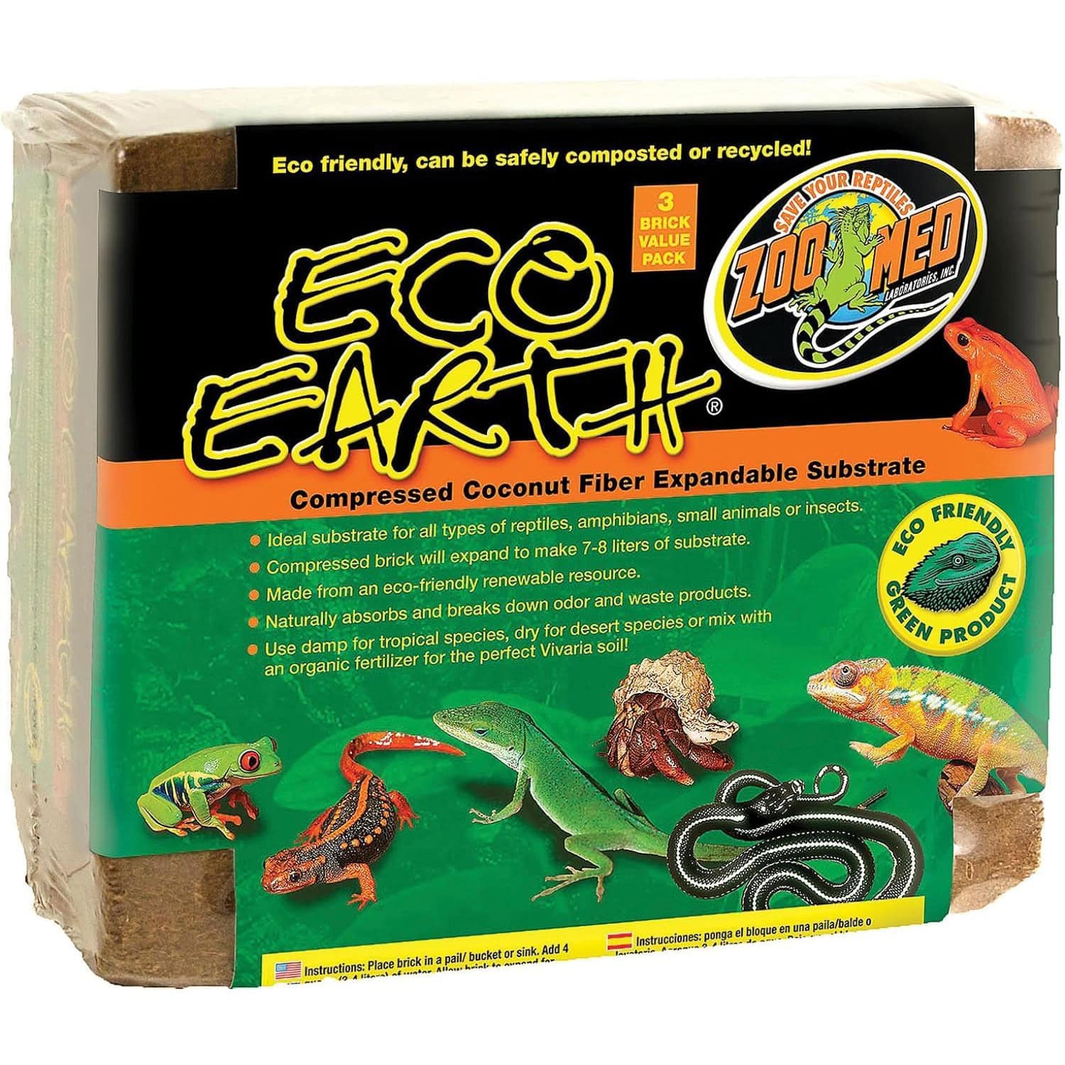 Zoo Med Eco Earth Compressed Coconut Fiber 