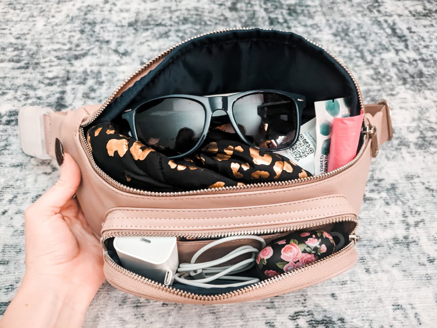 Kibou Dog Walking Bag - essentials in the bag