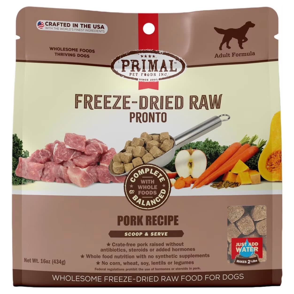 PRIMAL Raw Pronto Pork Recipe Freeze-Dried Food