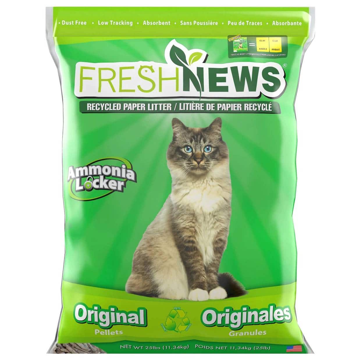 Fresh News Unscented Non-Clumping Paper Cat Litter