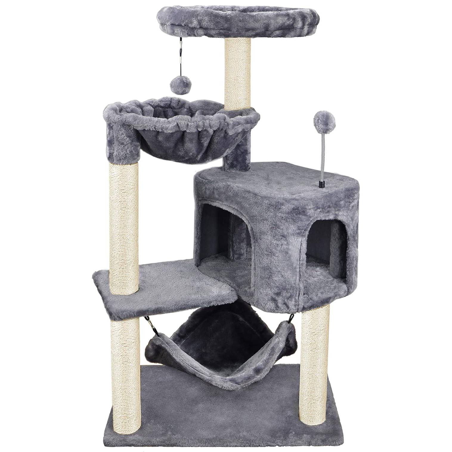Newest Cat Tree with Cat Condo and Big Hammock