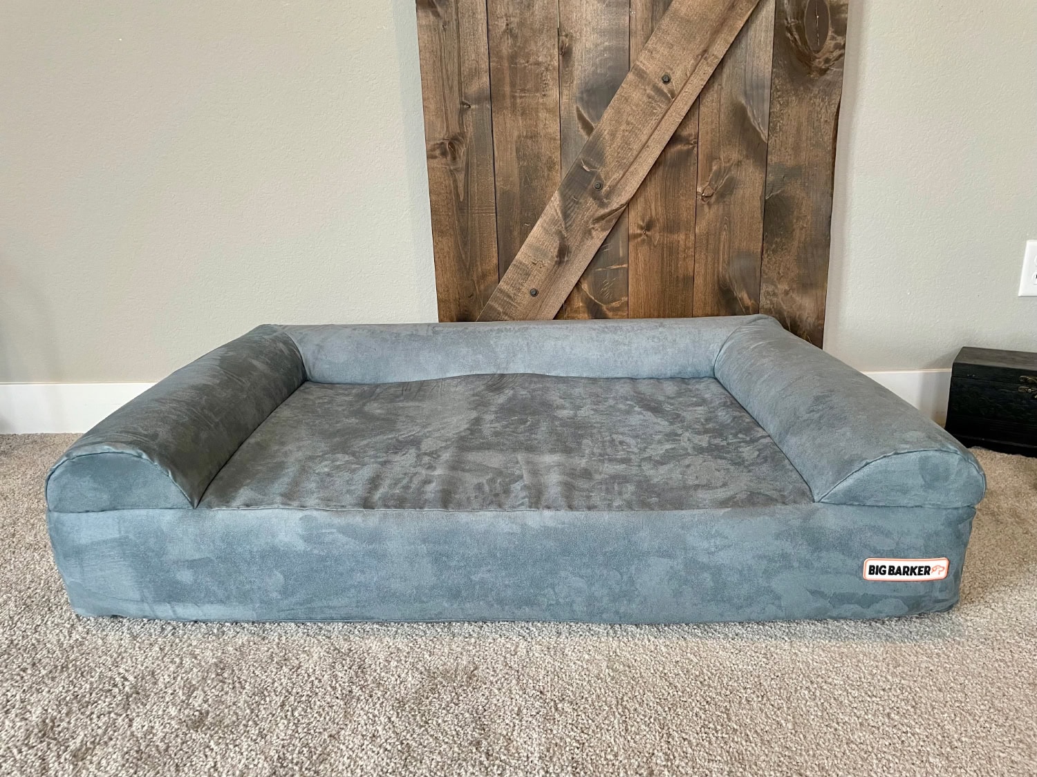 Big Barker Orthopedic Dog Bed - dog bed in a room