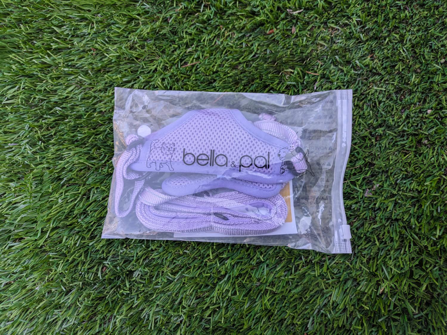Bella & Pal Dog Gear - harness and leash in plastic