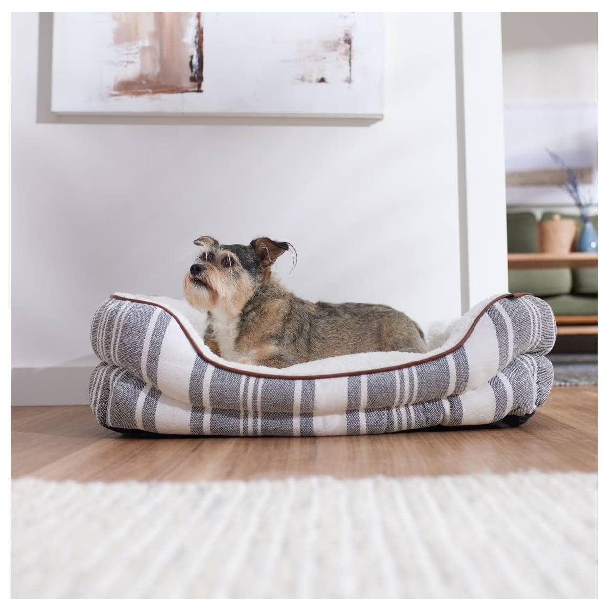 Frisco Farmhouse Double Bolster Dog & Cat Cuddler