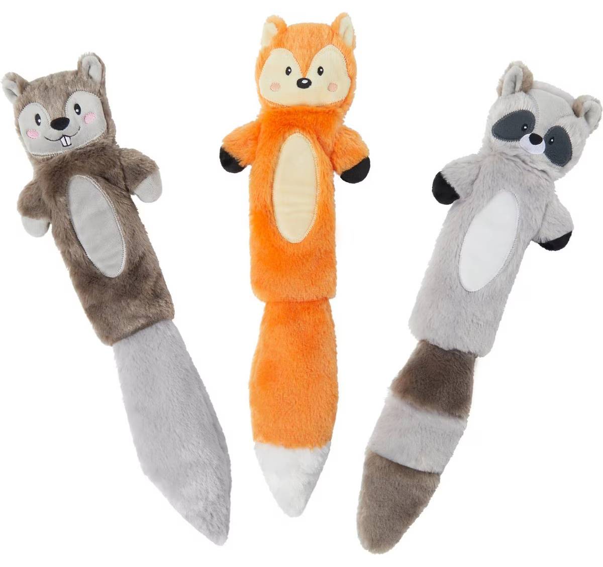 Frisco Forest Friends Stuffing-Free Skinny Plush Squeaky Dog Toy