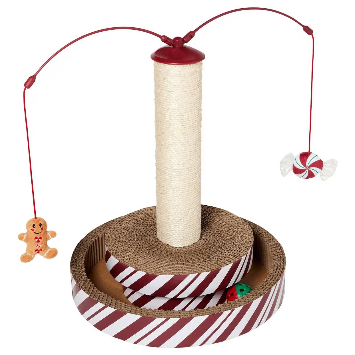 Frisco Holiday Gingerbread Interactive Cat Scratcher Cat Toy with Catnip