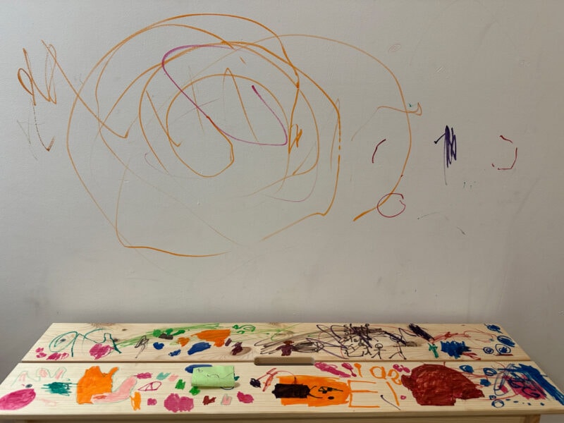 mural the littles made when Blue was in hiding