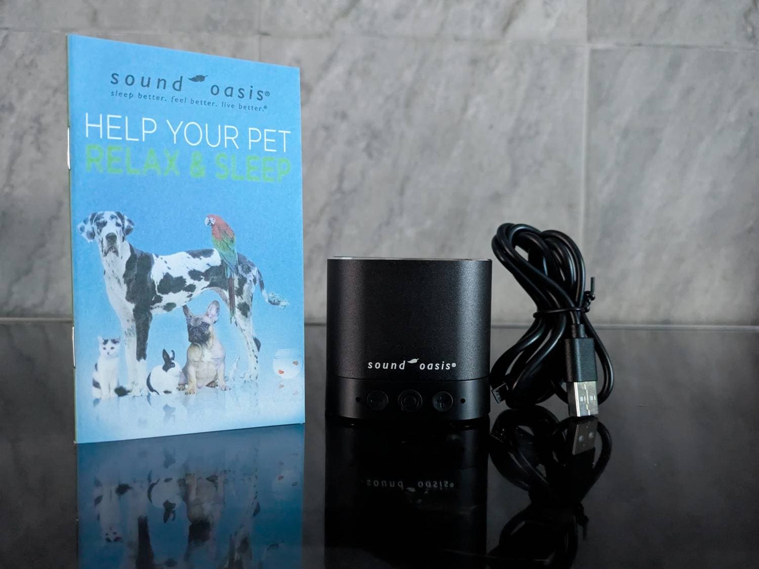 Sound Oasis Pet Sound Therapy System Review - product and packaging