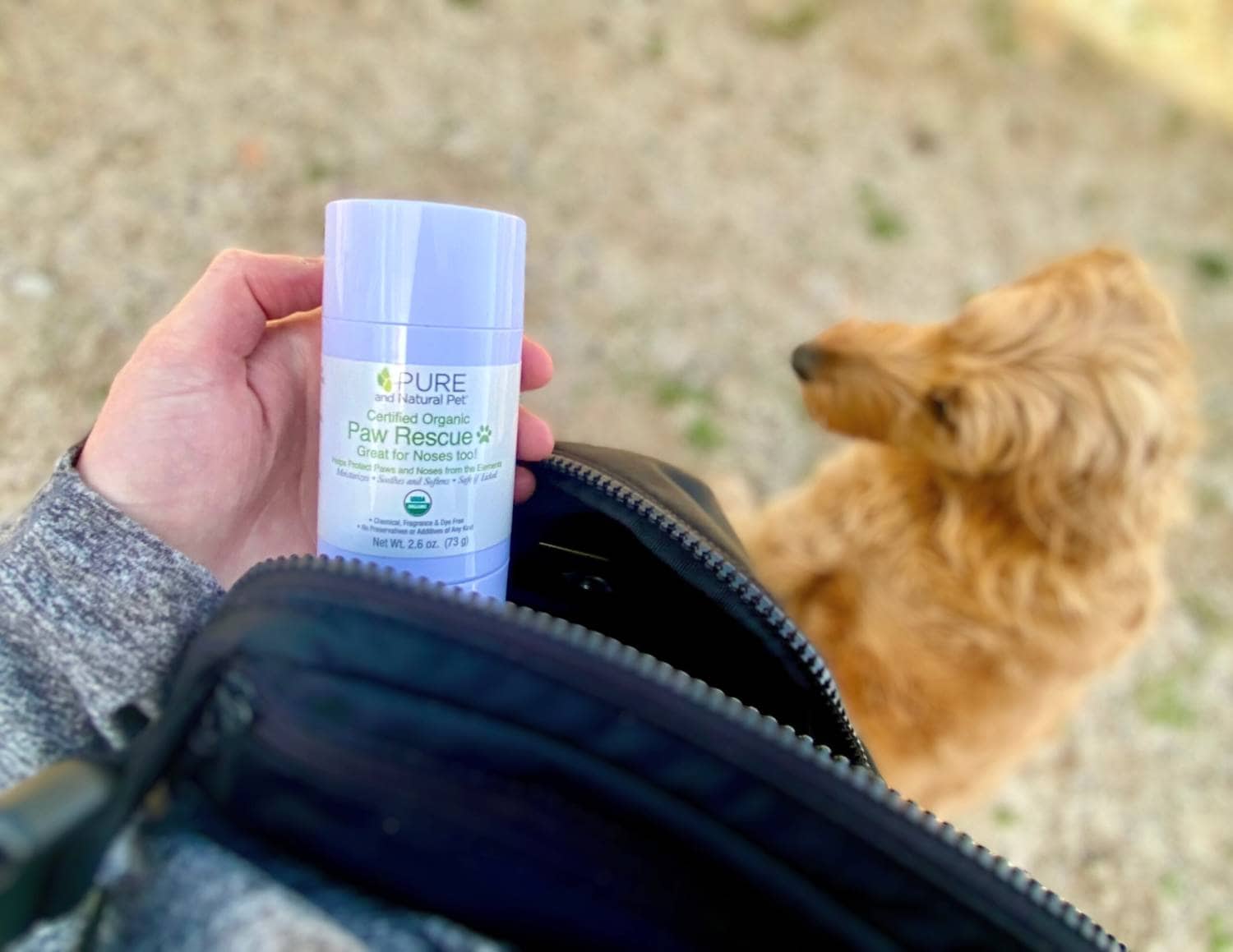 Pure and Natural Pet Paw Rescue Review - product in the bag